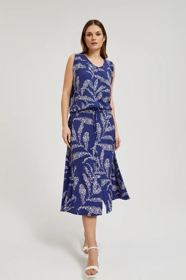 Spódnica midi niebieska