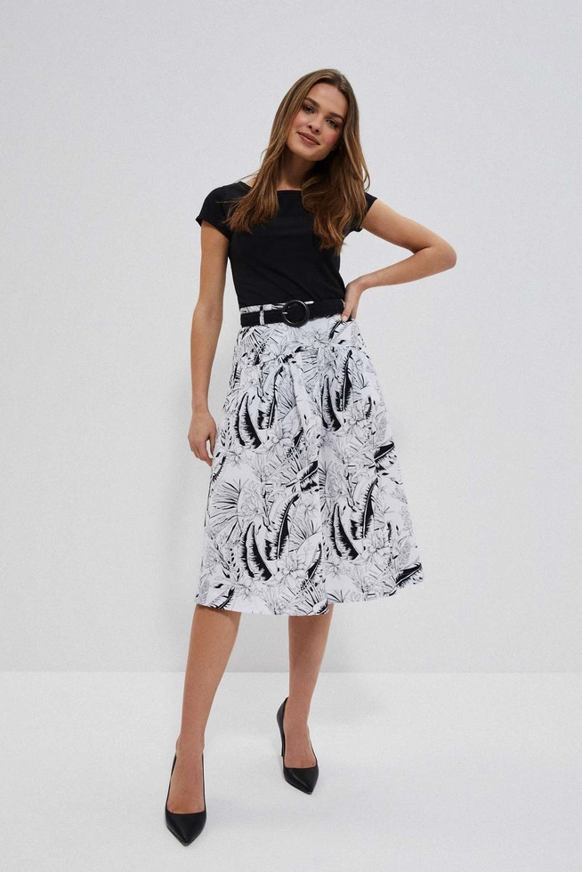 Wzorzysta spódnica czarno-biała