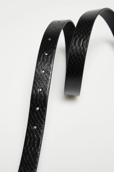 Pasek w zwierzęcy wzór czarny