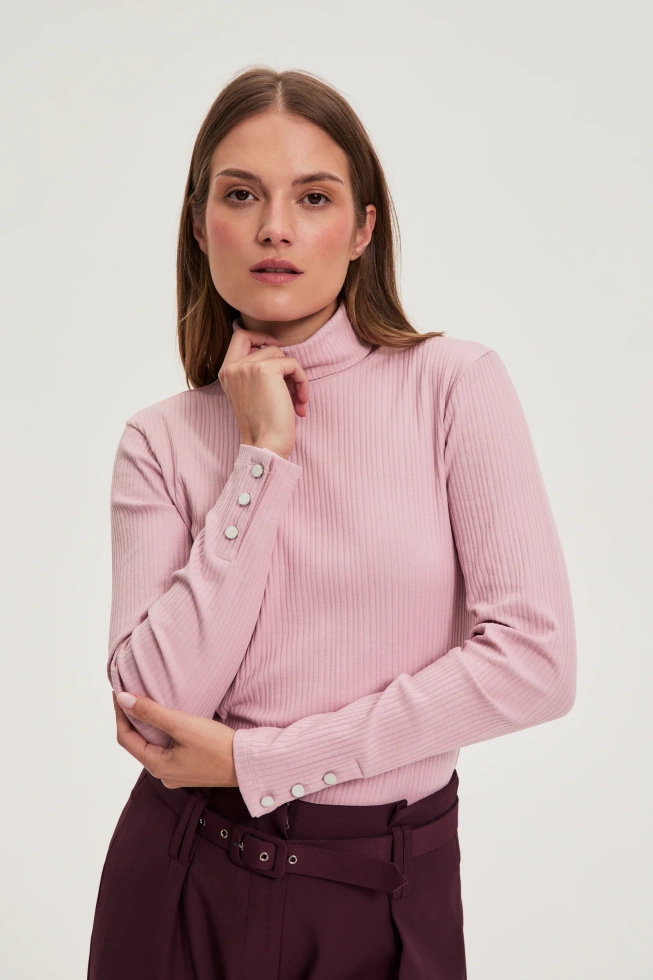 Bawełniany golf różowy