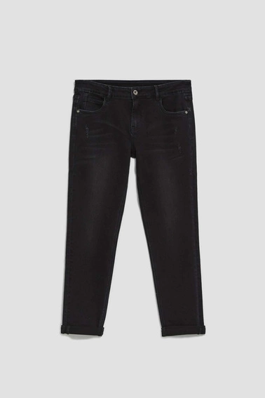 Jeansy czarne z prostą nogawką