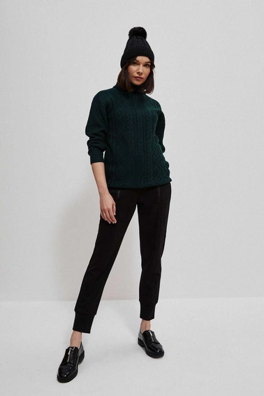 Dresowe spodnie z zapinanymi kieszeniami czarne