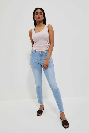 Prążkowany top liliowy