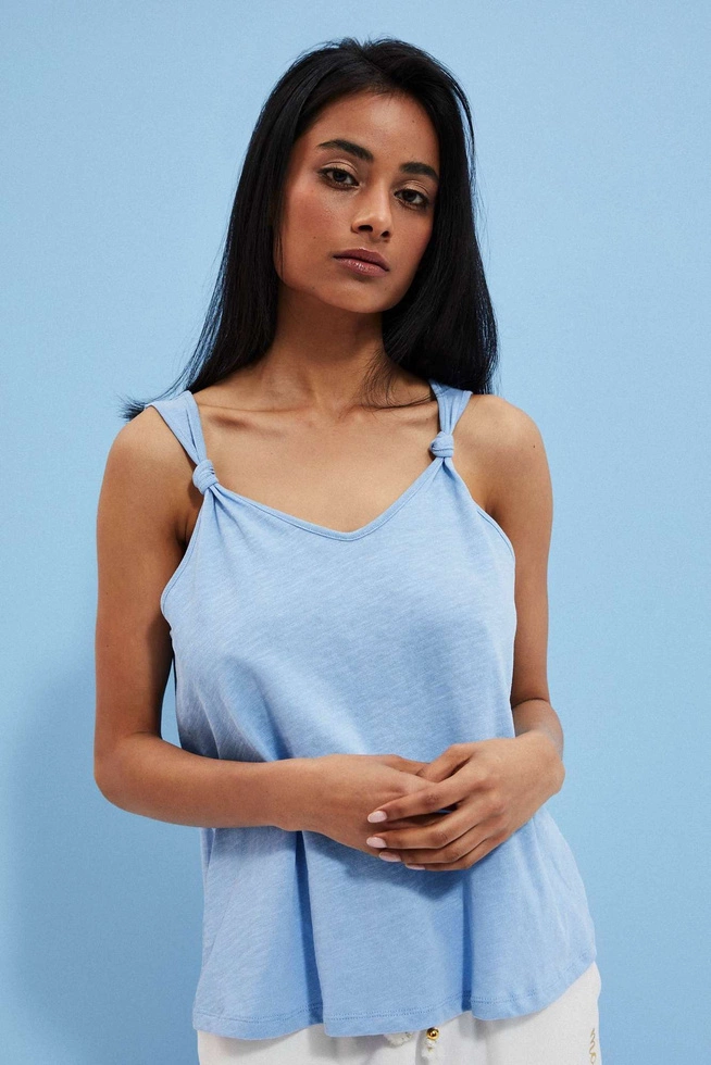 Gładki top niebieski