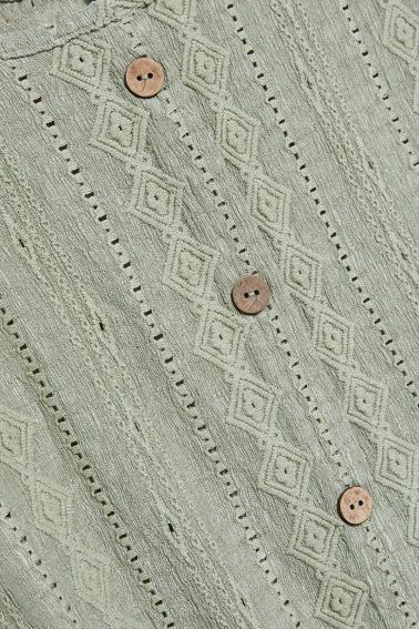 Top z guzikami oliwkowy