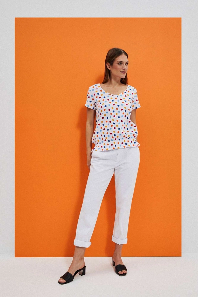 T-shirt w kolorowe kropki