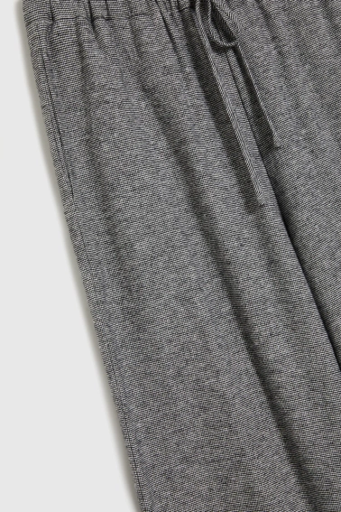 Bawełniane spodnie z szerokimi nogawkami szare