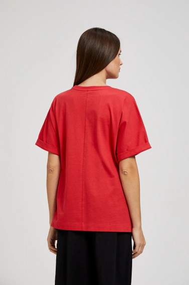 Bluzka oversize czerwona