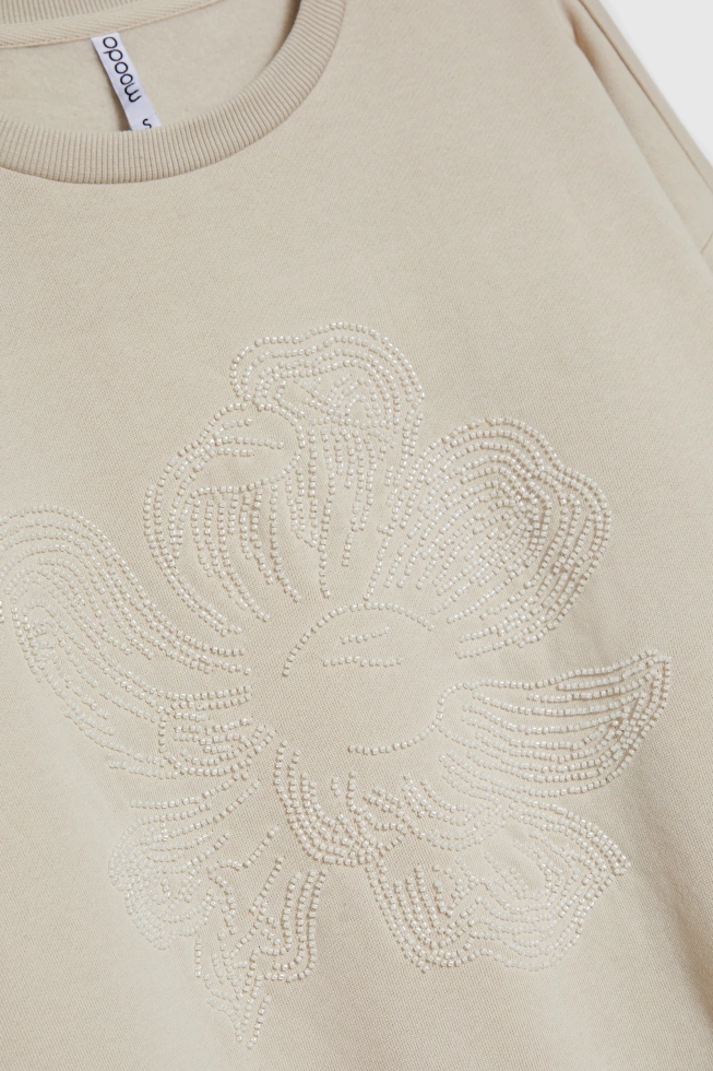 Bluza z aplikacją beżowa