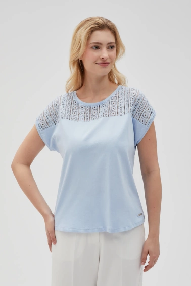 Bawełniana bluzka błękitna
