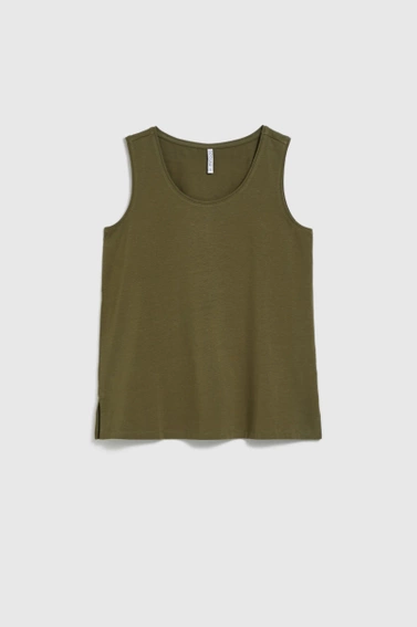 Gładki top oliwkowy
