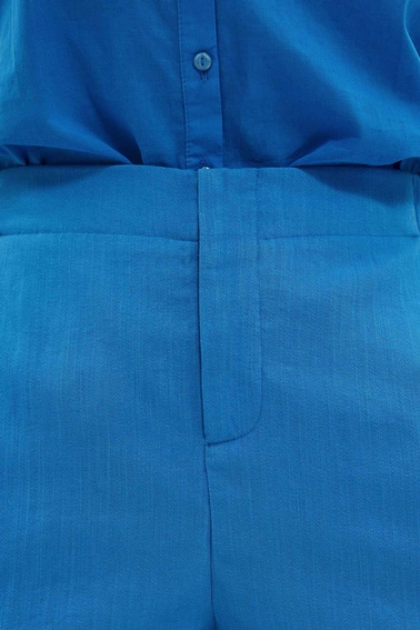 Szorty z wysokim stanem niebieskie