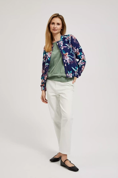 Bomberka z kwiatowym printem granatowa