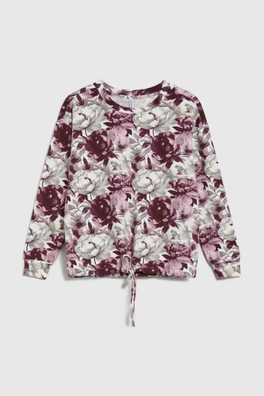 Bluza w kwiaty biała