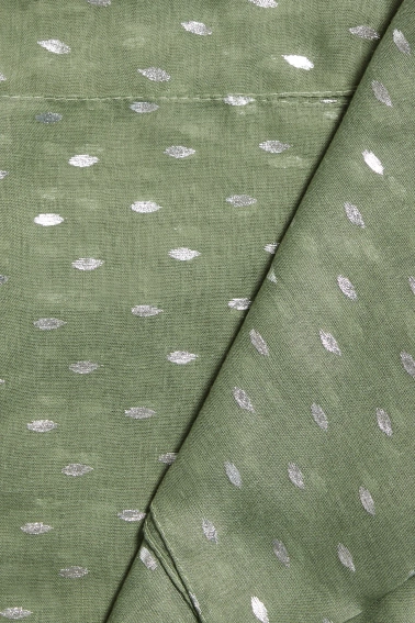 Szal z nadrukiem oliwkowy 