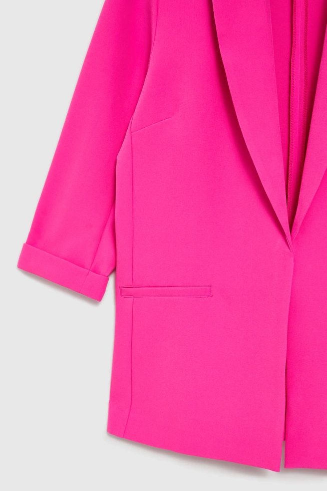 Marynarka z rękawami 3/4 różowa