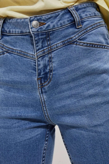 Jeansy high waist skinny niebieskie