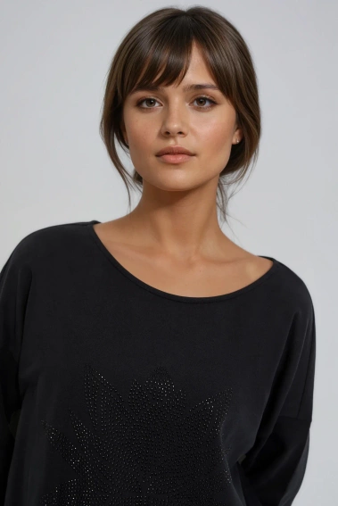 Bluza za bawełny czarna