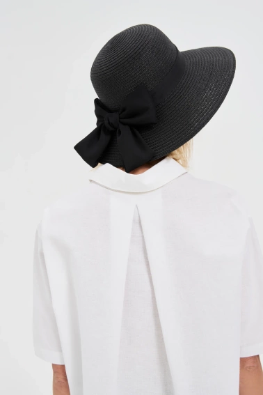 Kapelusz z kokardą czarny