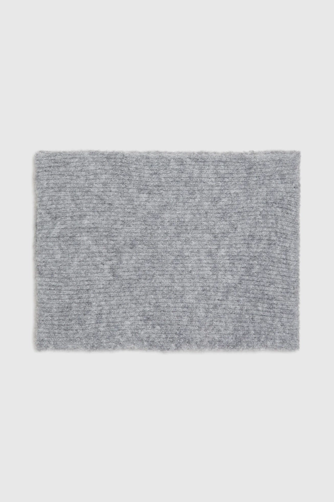 Szal z dodatkiem wełny szary