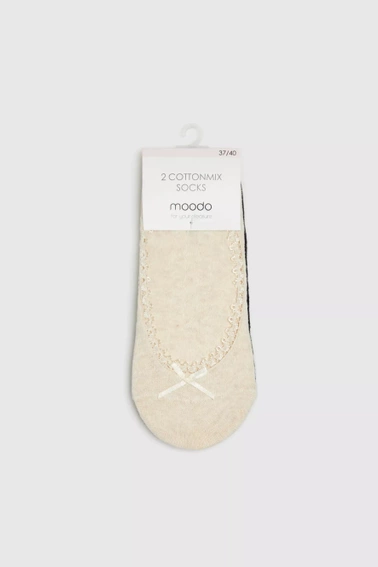 Skarpetki stopki z koronką 2-pack