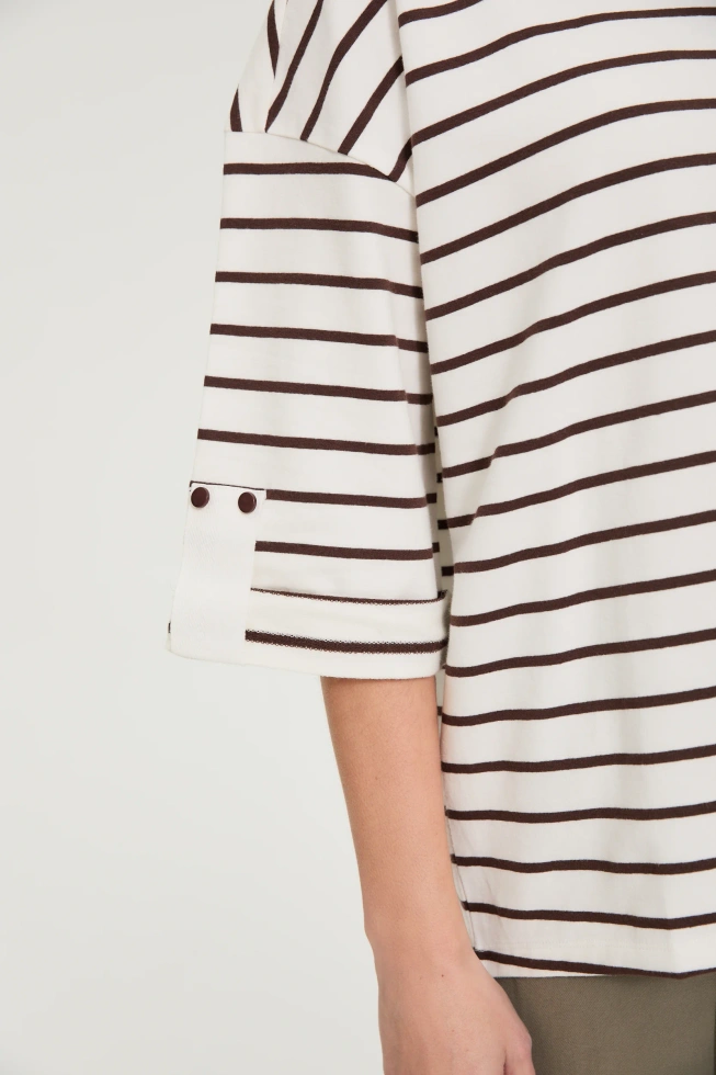 Bluza w paski biała