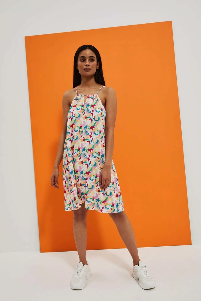 Wzorzysta sukienka na ramiączka