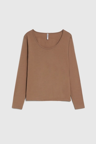 Bawełniana bluzka jasnobrązowa