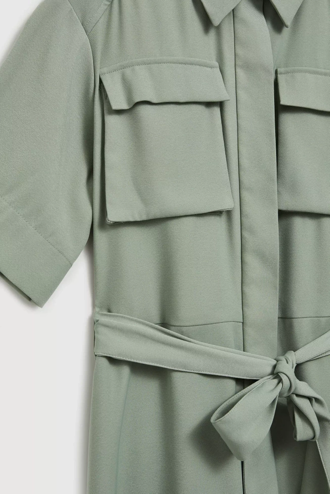 Szmizjerka z krótkimi rękawami oliwkowa