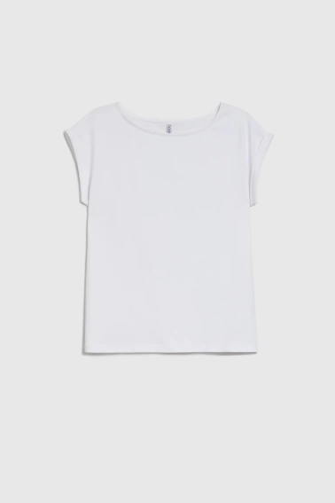 T-shirt z bawełny biały