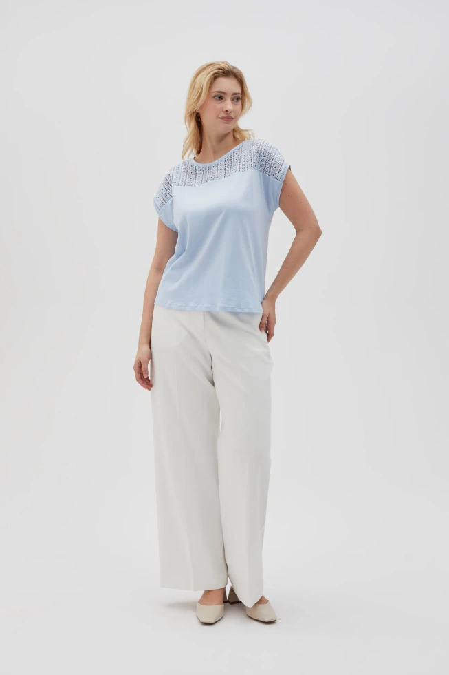 Bawełniana bluzka błękitna