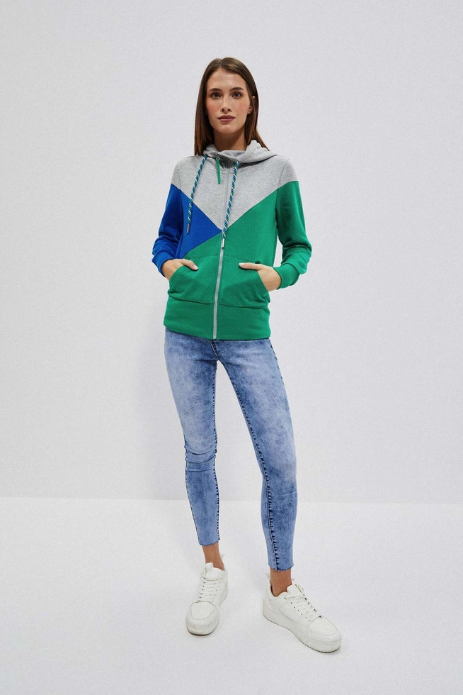 Bluza z kapturem zielona