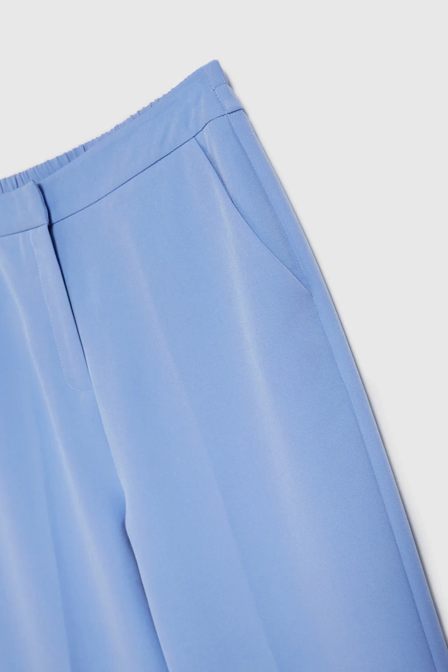 Eleganckie spodnie w kant błękitne