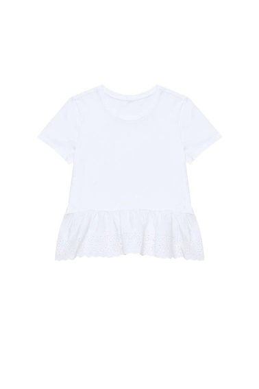 Bawełniana bluzka z falbaną