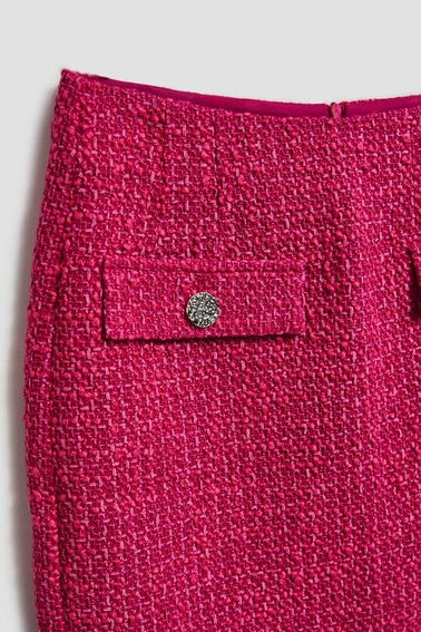 Spódnica w tweedowym stylu różowa