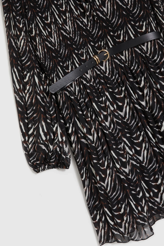 Sukienka z paskiem brązowa