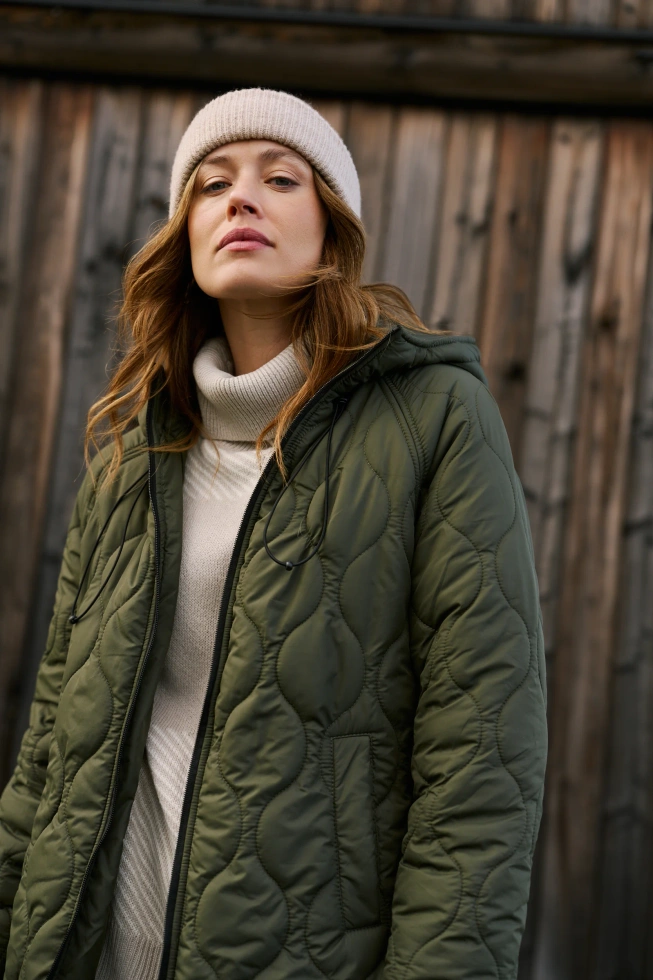 Pikowana kurtka zielona