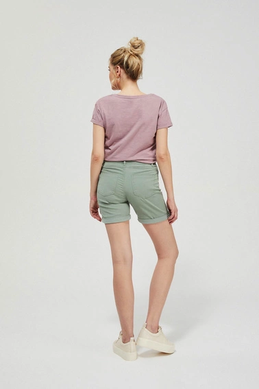 Szorty lyocell pistacjowe