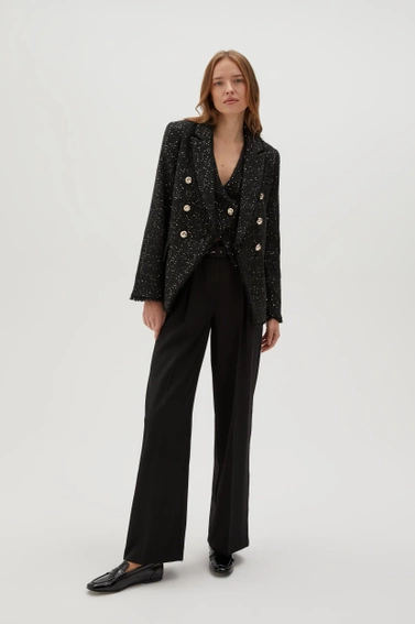 Marynarka z ozdobnymi guzikami czarna