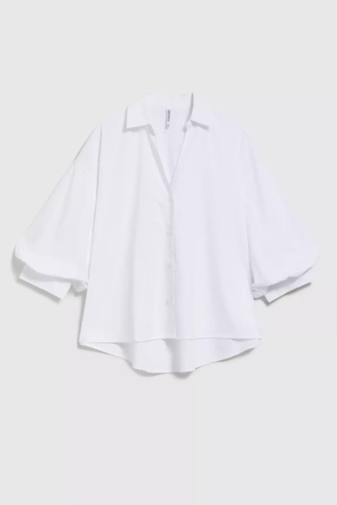Koszula z bufiastymi rękawami biała