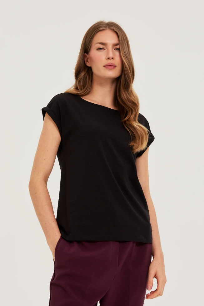 Bawełniany t-shirt czarny