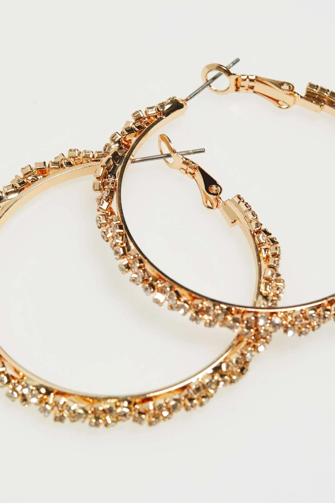 Ozdobne kolczyki koła z cyrkoniami