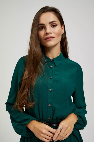 Sukienka z rozkloszowanym dołem i paskiem