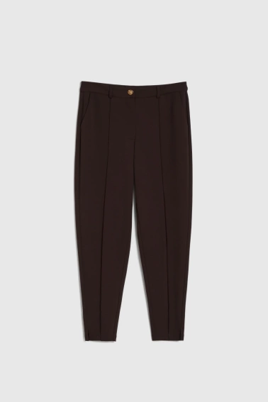 Spodnie cygaretki brązowe