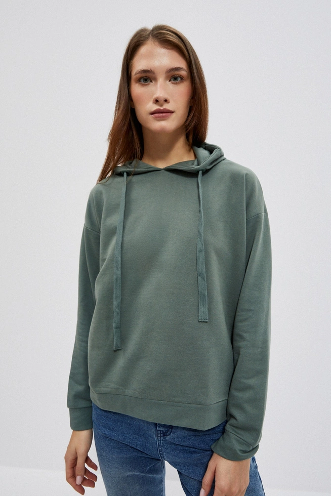 Bluza z kapturem oliwkowa