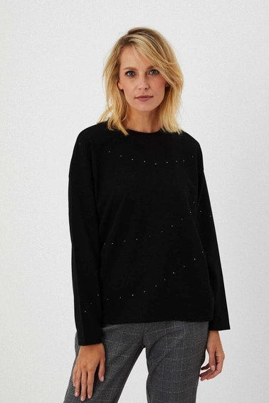 Bluza czarna z dżetami