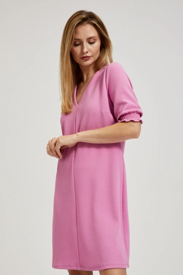 Sukienka z krótkimi rękawami różowa