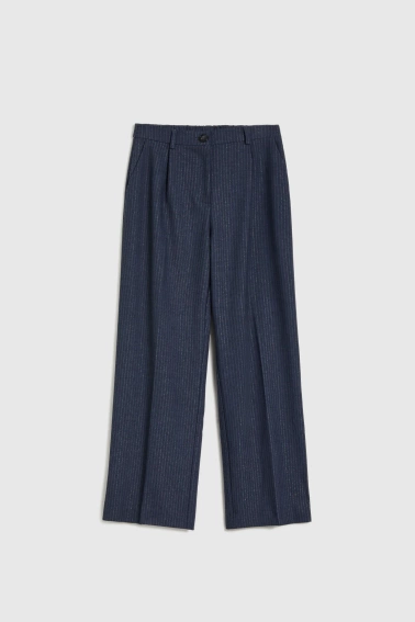 Spodnie w paski granatowe