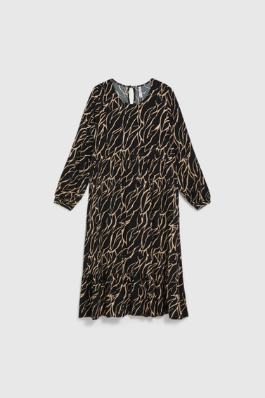 Sukienka z falbaną czarna