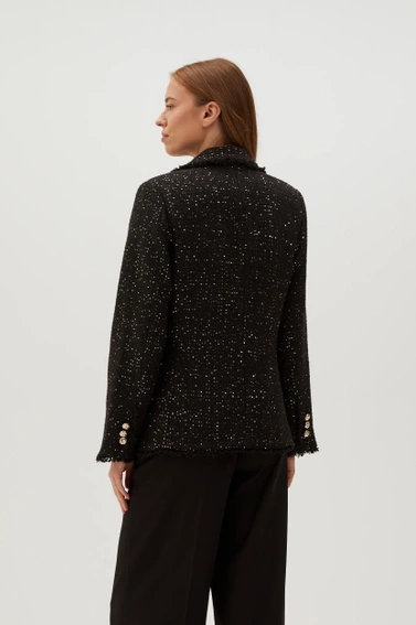 Marynarka z ozdobnymi guzikami czarna